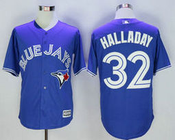 Toronto Blue Jays #32 Roy Halladay Blue Game Authentic Stitched MLB Jersey