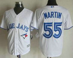 Toronto Blue Jays #55 Russell Martin Home White Game Authentic Stitched MLB Jersey
