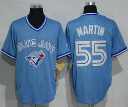 Toronto Blue Jays #55 Russell Martin Light Blue Cooperstown Throwback Stitched MLB Jersey