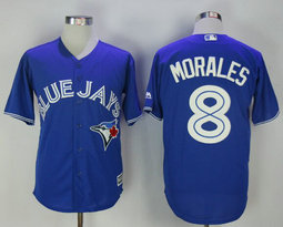 Toronto Blue Jays #8 Kendrys Morales Blue Game Authentic Stitched MLB Jersey