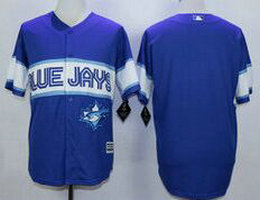 Toronto Blue Jays Blank Blue Game Authentic Stitched MLB Jersey