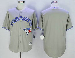 Toronto Blue Jays Blank Grey Game Authentic Stitched MLB Jersey