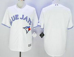 Toronto Blue Jays Blank White Game Authentic Stitched MLB Jersey