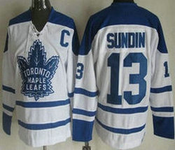 Toronto Maple Leafs #13 Mats Sundin White Winter Classic Throwback Authentic Stitched NHL Jersey