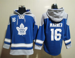 Toronto Maple Leafs #16 Mitch Marner Blue All Stitched Hooded Sweatshirt