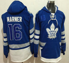 Toronto Maple Leafs #16 Mitch Marner Blue Authentic Stitched Hoodies Hockey