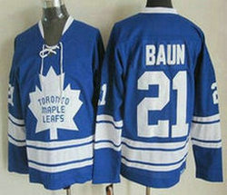 Toronto Maple Leafs #21 Bobby Baun 1966-67 Blue Third CCM Vintage Throwback Authentic Stitched NHL Jersey