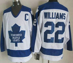 Toronto Maple Leafs #22 Tiger Williams 1982-83 White CCM Vintage Throwback Authentic Stitched NHL Jersey