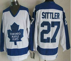 Toronto Maple Leafs #27 Darryl Sittler White Throwback CCM Authentic Stitched NHL Jersey