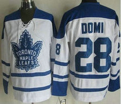 Toronto Maple Leafs #28 Tie Domi White CCM Winter Classic Throwback Authentic Stitched NHL Jersey
