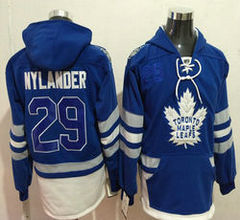 Toronto Maple Leafs #29 William Nylander Blue Authentic Stitched Hoodies Hockey