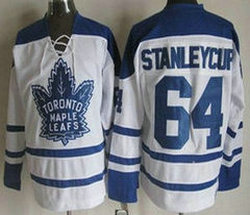 Toronto Maple Leafs #64 Stanley Cup 1964 White CCM Vintage Throwback Authentic Stitched NHL Jersey