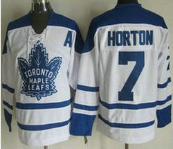 Toronto Maple Leafs #7 Tim Horton 1964 White Winter Classic CCM Throwback Authentic Stitched NHL Jersey