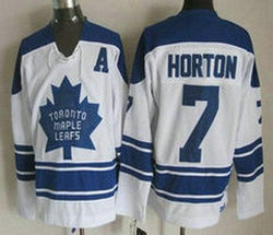 Toronto Maple Leafs #7 Tim Horton 1966-67 White CCM Vintage Throwback Authentic Stitched NHL Jersey