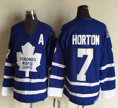 Toronto Maple Leafs #7 Tim Horton Throwback Blue Authentic Stitched NHL Jersey