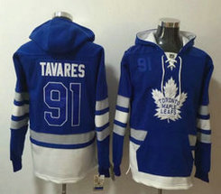 Toronto Maple Leafs #91 John Tavares All Stitched Hooded Sweatshirt