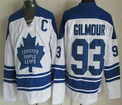 Toronto Maple Leafs #93 Doug Gilmour 1966-67 White CCM Vintage Throwback Authentic Stitched NHL Jersey