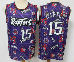 Toronto Raptors #15 Vince Carter Hardwood Classics tear up pack Swingman Jersey