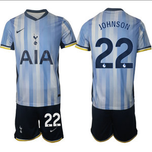 Tottenham Hotspur 2024-25 #22 JOHNSON away Soccer Club Jersey
