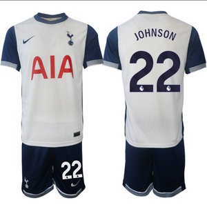 Tottenham Hotspur 2024-25 #22 JOHNSON home Soccer Club Jersey