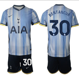 Tottenham Hotspur 2024-25 #30 BENTANCUR away Soccer Club Jersey