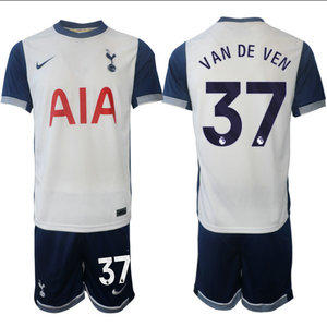 Tottenham Hotspur 2024-25 #37 VAN DE VEN home Soccer Club Jersey