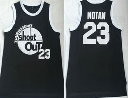 Tournament Shoot Out #23 Motaw Black Moive Basketball Jersey