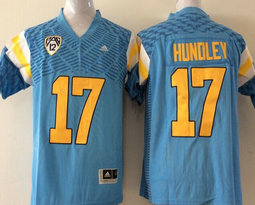 UCLA Bruins #17 Brett Hundley Blue Authentic Basketball Stitched NCAA Jersey