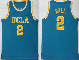 UCLA Bruins #2 Lonzo Ball Blue Authentic Basketball Stitched NCAA Jersey