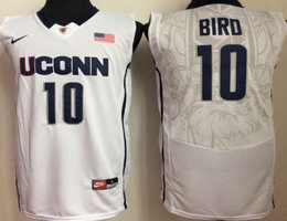 UConn Huskies #10 Sue Bird White College Basketball stitched Jersey
