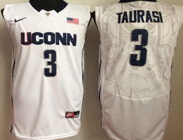 UConn Huskies #3 Diana Taurasi White College Basketball stitched Jersey