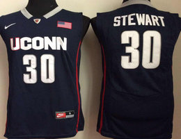 UConn Huskies #30 Breanna Stewart Navy Blue College Basketball stitched Jersey