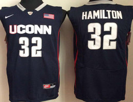 UConn Huskies #32 Richard Hamilton Navy Blue College Basketball stitched Jersey