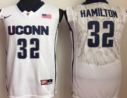 UConn Huskies #32 Richard Hamilton White College Basketball stitched Jersey