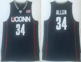 UConn Huskies #34 Ray Allen Navy Blue College Basketball stitched Jersey