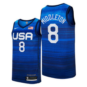 USA Team #8 Khris Middleton 2021 Tokyo Olympics Jersey