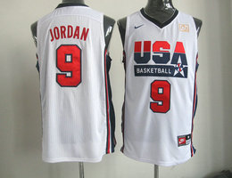 USA Basketball 1992 Olympic Dream Team White #9 Michael Jordan Jerseys