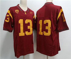 USC Trojans #13 Caleb Williams Red no name Stitched Jersey