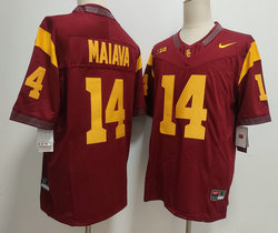 USC Trojans #14 Jayden Maiava Red With Name Football Stitched Jersey