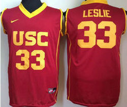 USC Trojans #33 Lisa Leslie College Basketball Jersey Red