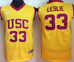 USC Trojans 33 Lisa Leslie Gold College Basketball Jersey