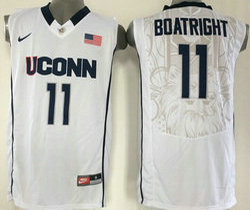 Uconn Huskies #11 Ryan Boatright White College Basketball stitched Jersey