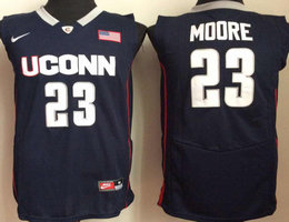 Uconn Huskies #23 Maya Moore Navy Blue College Basketball stitched Jersey