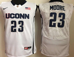 Uconn Huskies #23 Maya Moore White College Basketball stitched Jersey