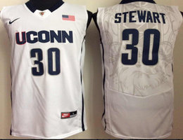 Uconn Huskies #30 Breanna Stewart White College Basketball stitched Jersey