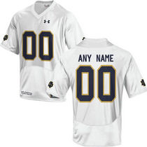 Under Armour Norte Dame Fighting Irish Customized White Authentic Stitched NCAA Jersey