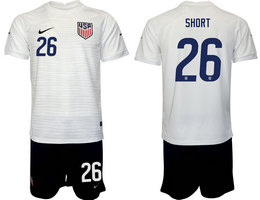 United States #26 SHORT 2022 World Cup National Soccer Jersey