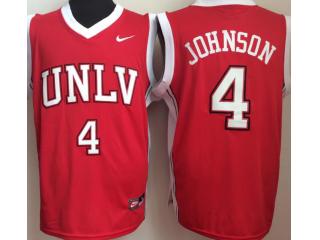 University of Nevada Las Vegas #4 Larry Johnson Red College Basketball Jersey