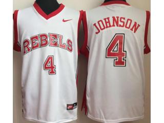 University of Nevada Las Vegas #4 Larry Johnson White College Basketball Jersey