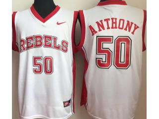 University of Nevada Las Vegas #50 Greg Anthony White College Basketball Jersey